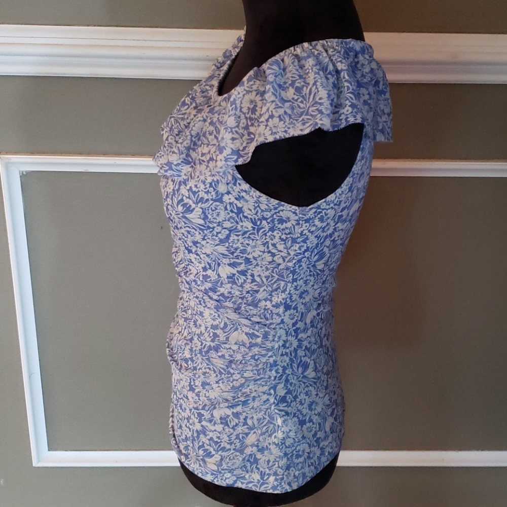 Chaps Sleeveless Ruffle Top - Picture 2 of 8
